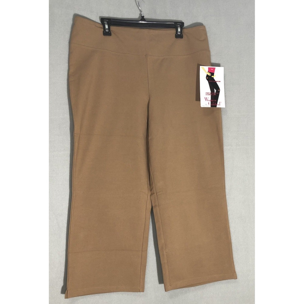 Women With Control Cocoa Mocha Tummy Control Full leg Crop Sz TALL XL NEW